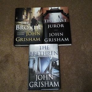 3 John Grisham hardback books